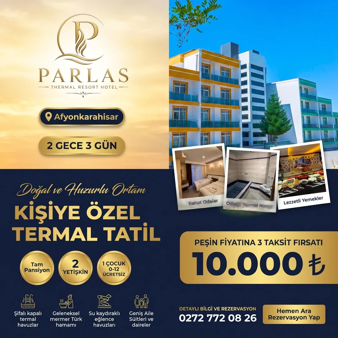 Campaign poster prepared for Parlas Thermal Hotel (Turkish)